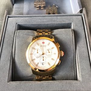 MICHELE Gold Sport Sail Watch